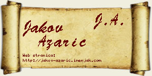 Jakov Azarić vizit kartica